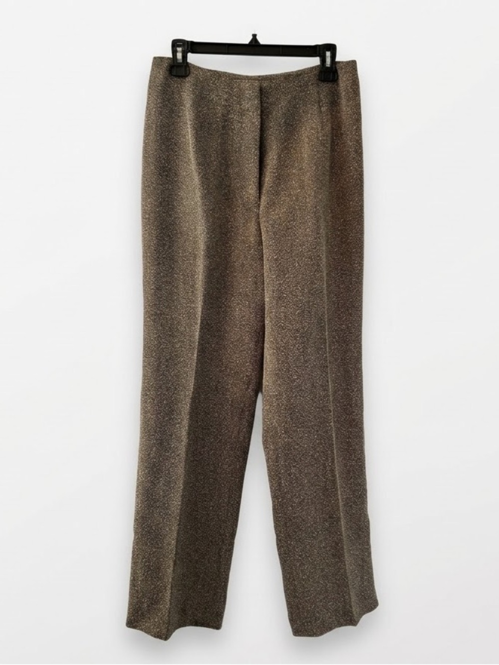 Vintage 90s Think Tank Brown Tweed Wide Leg Trousers Size 10